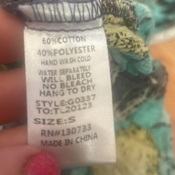 Umgee Floral Sunflower Swing Dress - Size Small - Picture 7 of 7